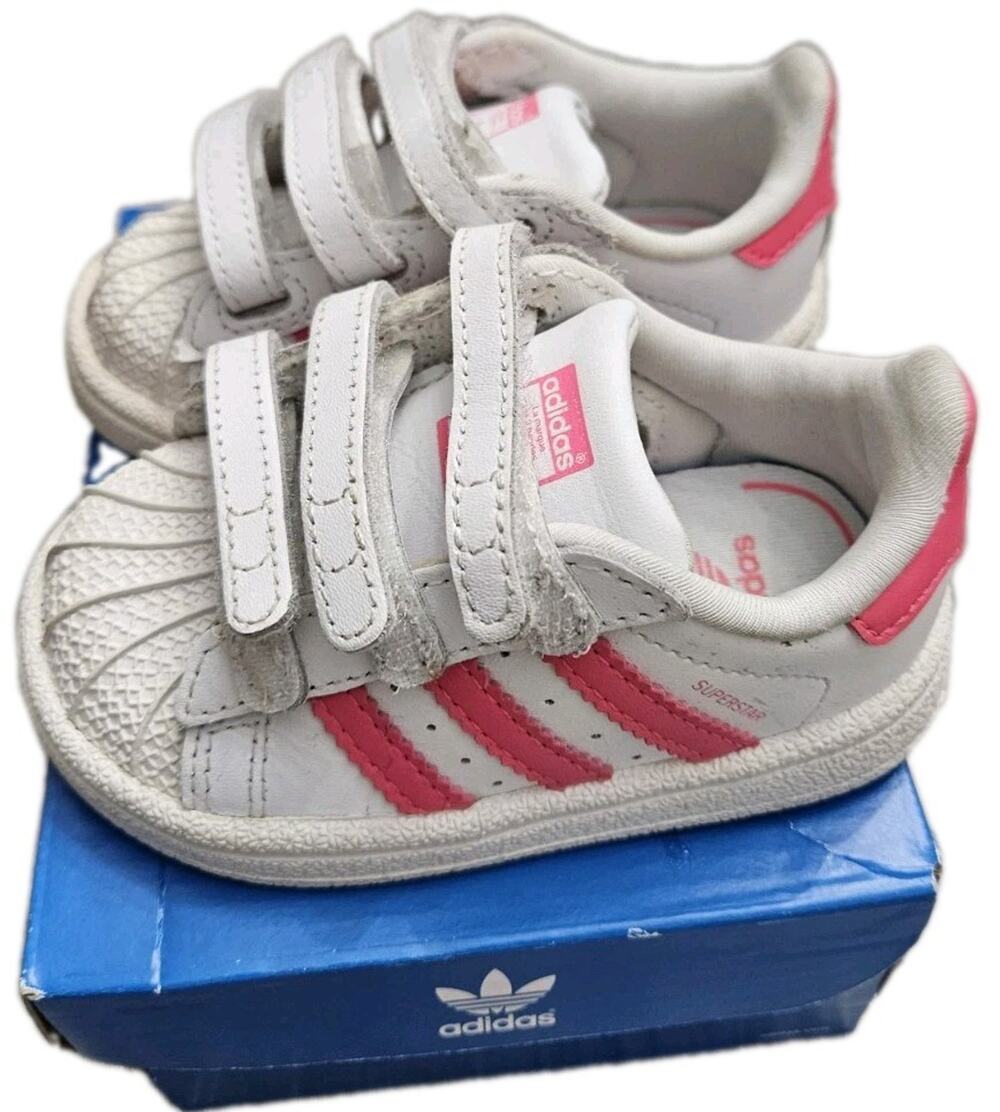 Adidas Originals Superstar Shoes Pink And White Toddler Size 4k